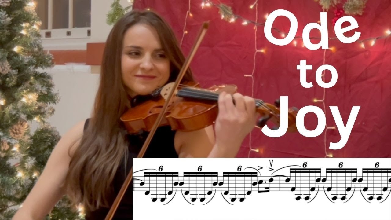 Ode to Joy - Advanced Violin with Scrolling Sheet Music - Matt Riley ft. Christine Marie