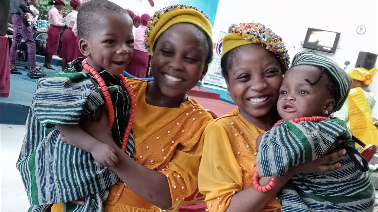 After 13 years of childlessness..God gave Akinloye family twins... thanksgiving service at gofamint