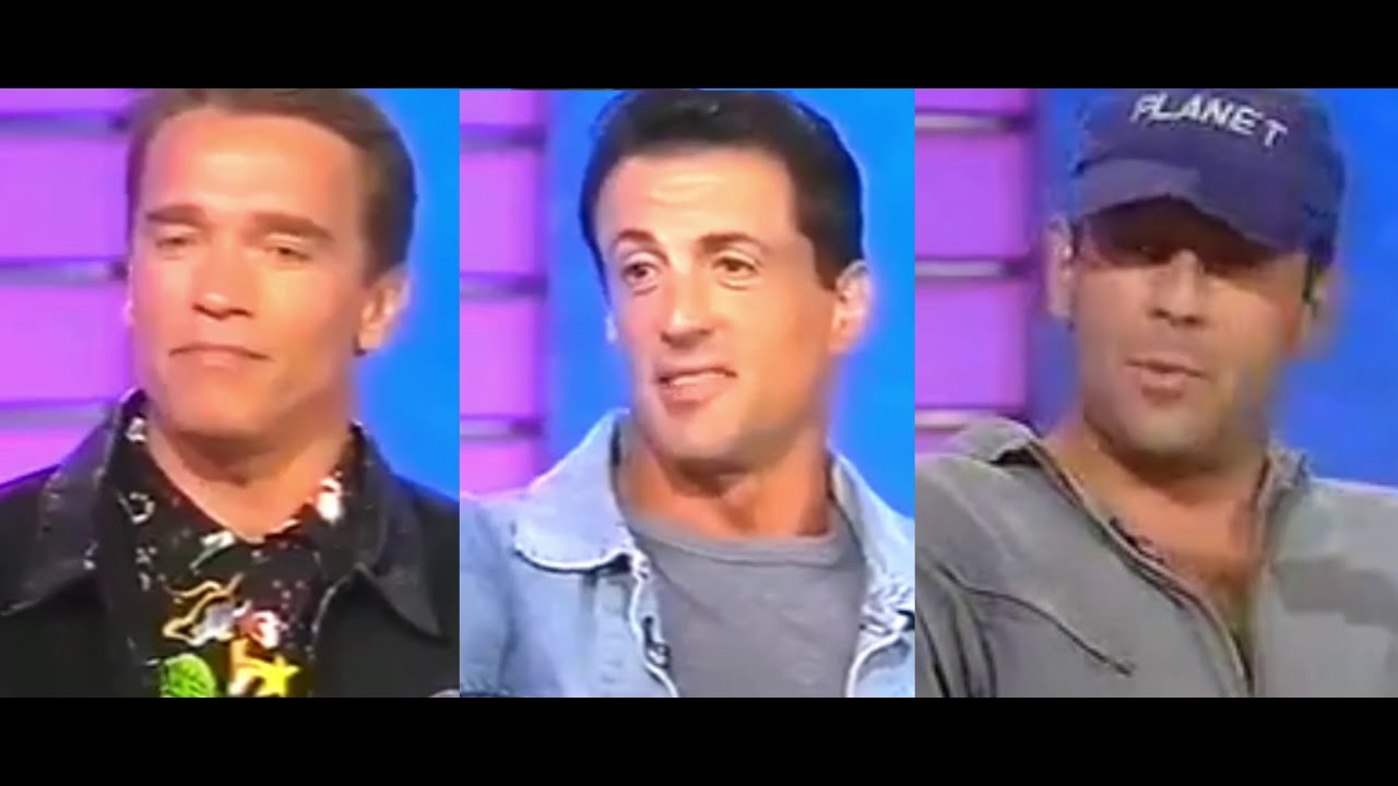 Schwarzenegger, Stallone, Willis interview 1993