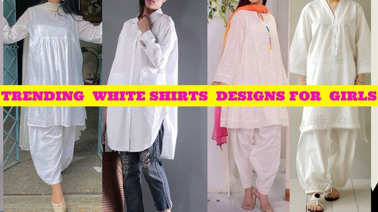 Trendy white shirts designs for women || fashion trends 2023