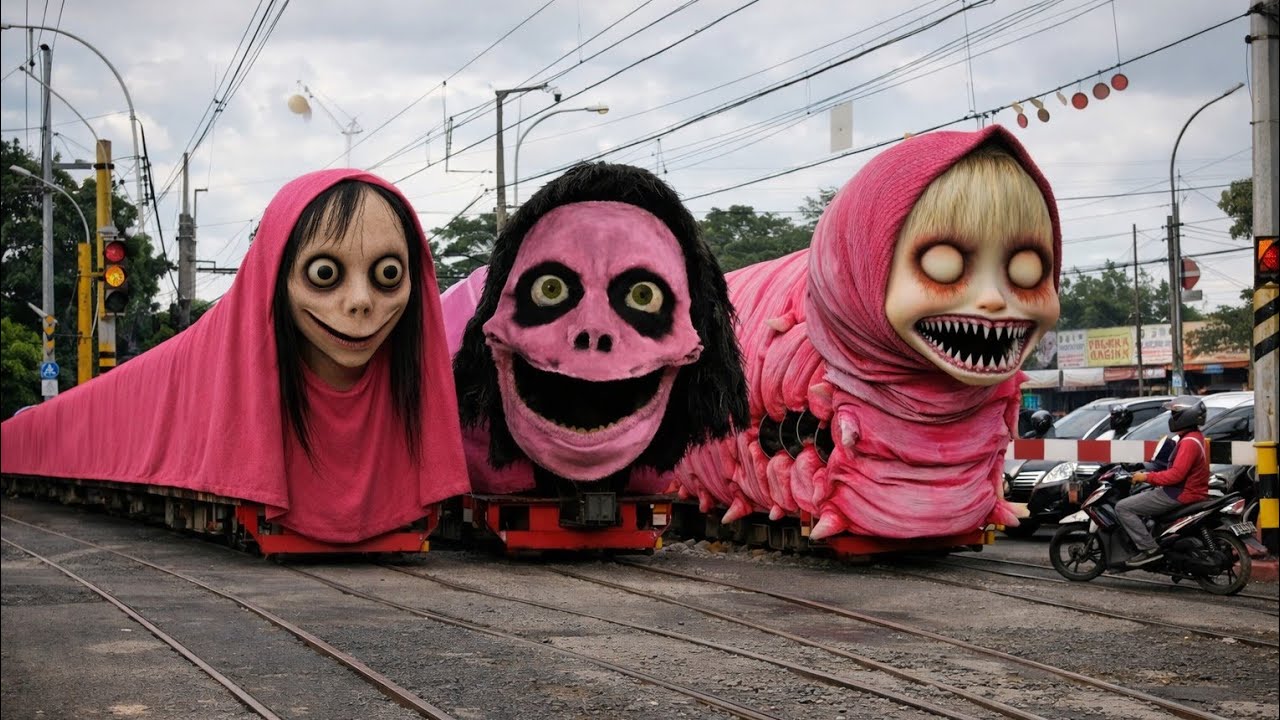 Kereta krl ditemukan ada kereta hantu momo pink, kereta hantu marsha, kereta siluman ular  alpha