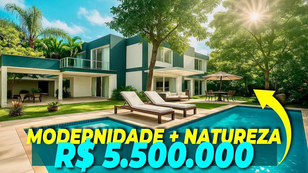 Impressionante Casa Moderna Cercada por Natureza à venda no Rio de Janeiro!