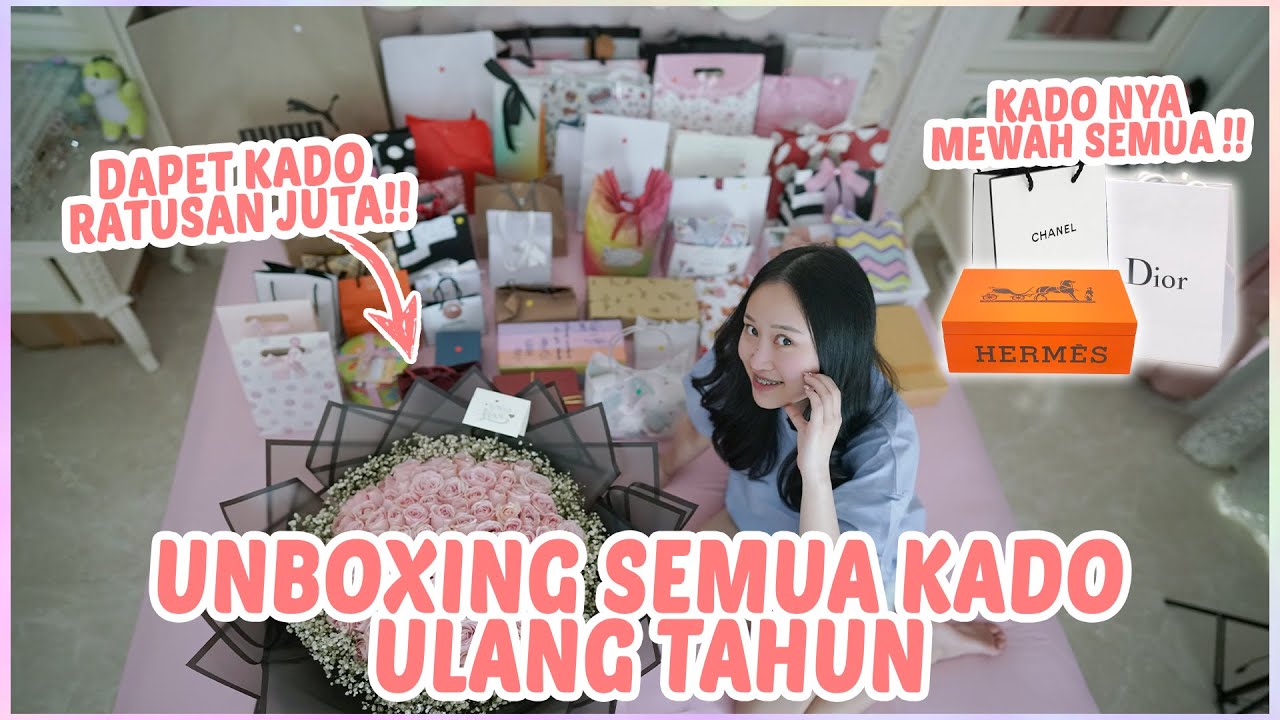 UNBOXING KADO ULANG TAHUN RATUSAN JUTA !! KADO NYA MEWAH SEMUA !!