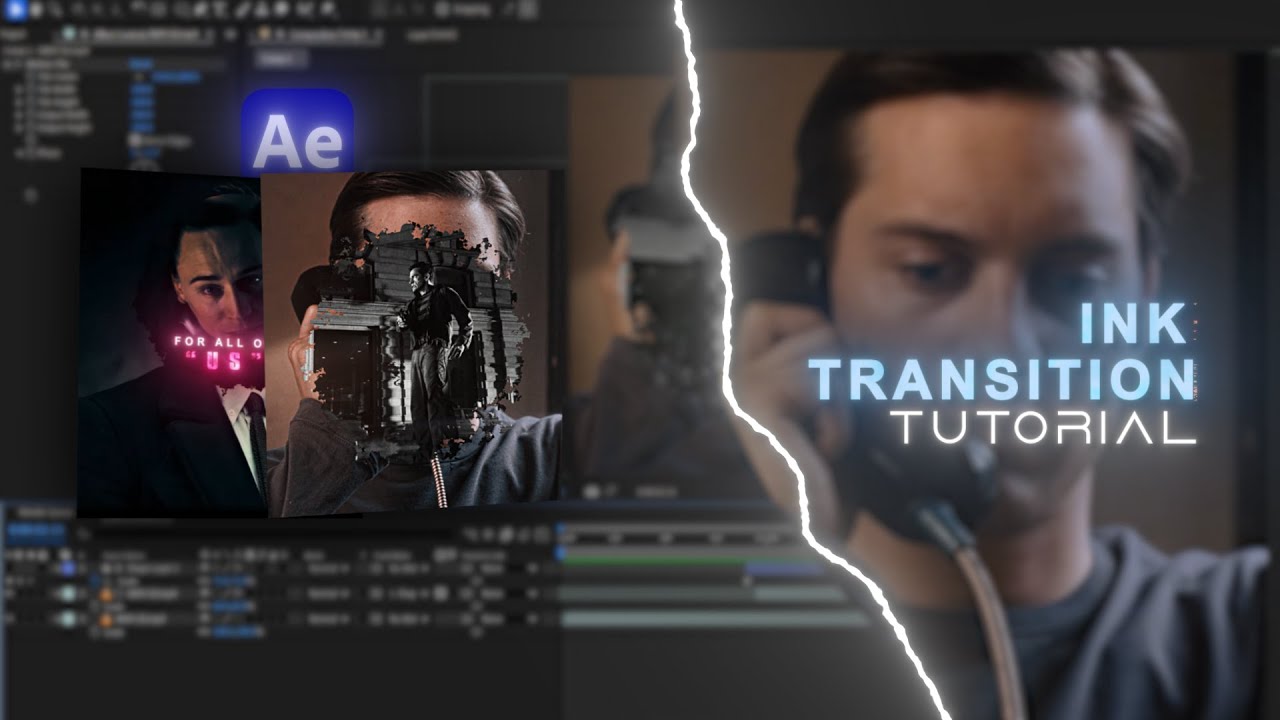 Trending Ink Transition Tutorial | After effects tutorial