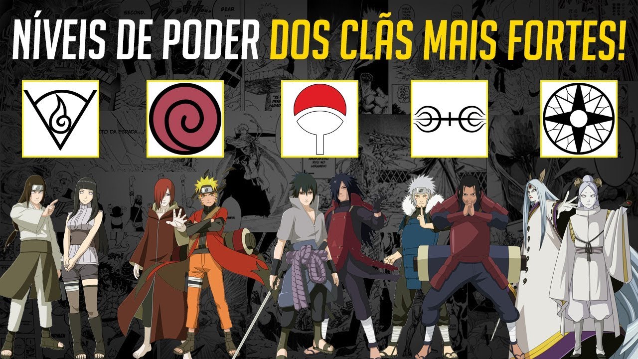 NÍVEIS DE PODER CLÃS MAIS PODEROSOS | NARUTO SHIPPUDEN | Nerd Sensei