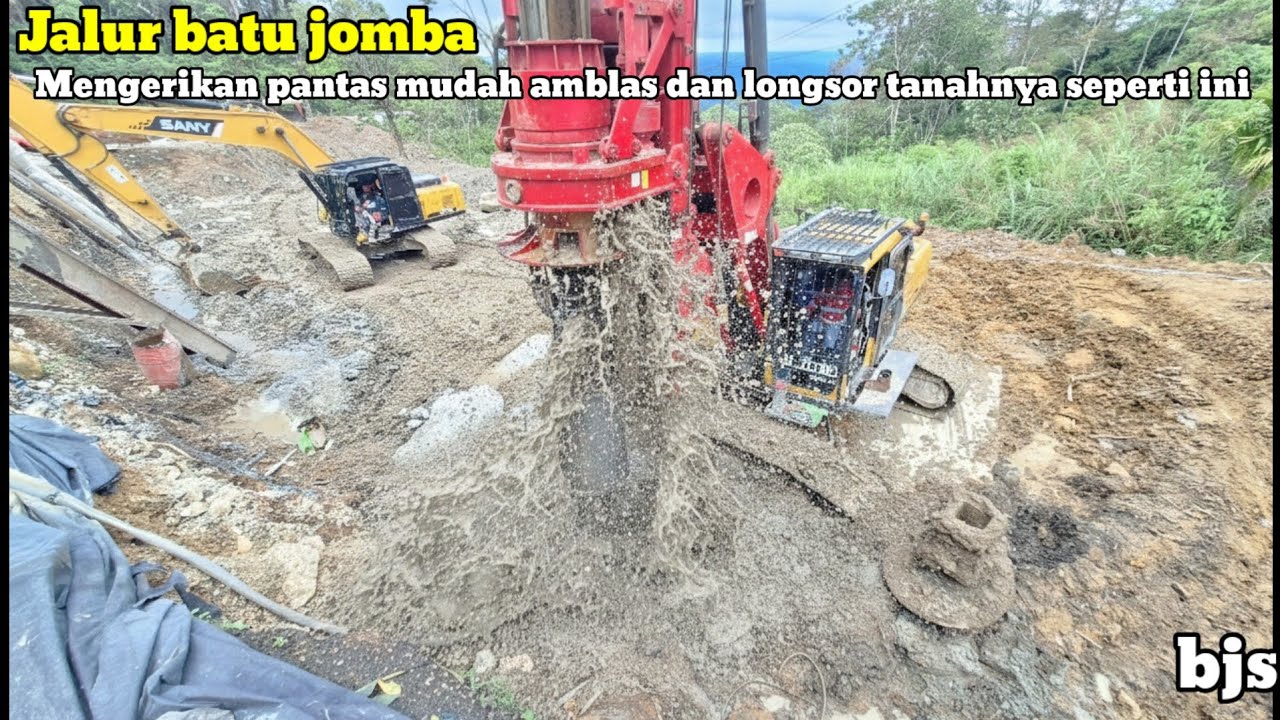 Jalur batu jomba‼️Mengerikan pantas mudah amblas dan longsor ternyata tanahnya seperti ini