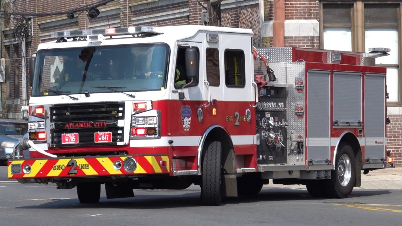 Atlantic City Fire Department BRAND NEW Engine 2 Responding 6/18/23