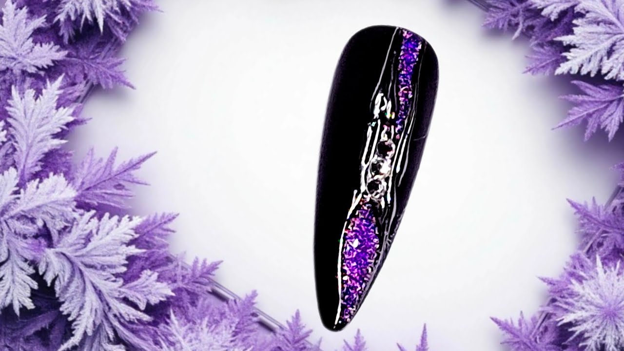 Литье втиркой. Зимний нейл-арт 2026. МК/Winter nail art 2026. 