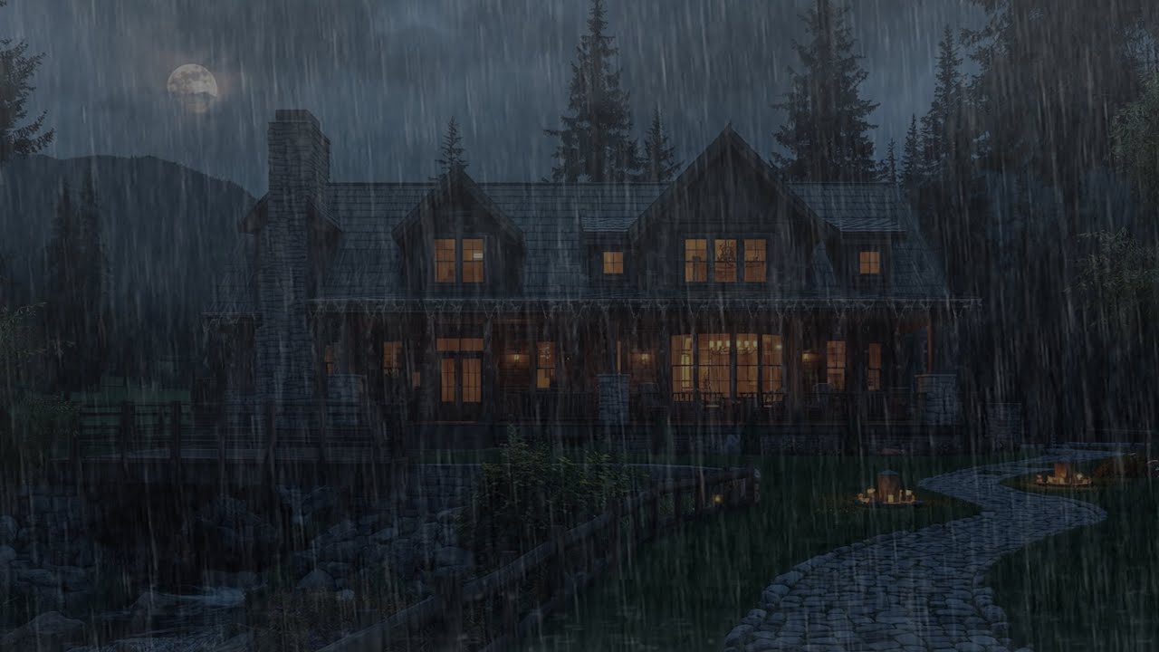🌙🌧️ Heavy Rain on Roof for Sleep FAST | Deep Sleep Rain Sounds & Insomnia Relief