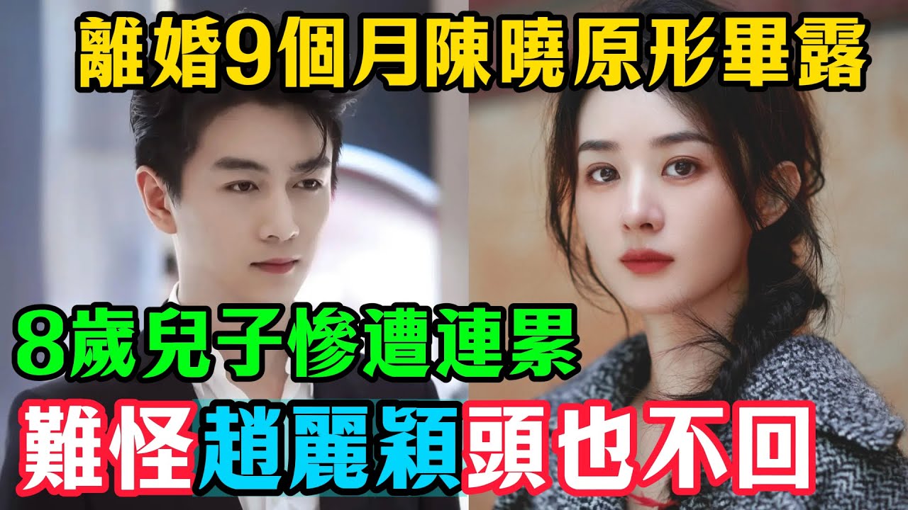 趙麗穎當年沒說錯！離婚9個月陳曉「原形畢露」，8歲兒子慘遭連累，網友：難怪穎寶頭也不回！#趙麗穎#陳曉