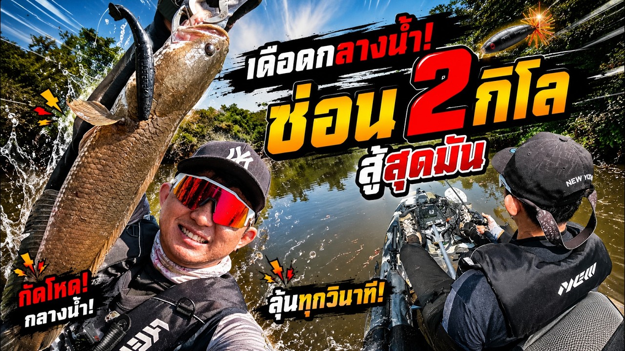 เดือดกลางน้ำ! ช่อน 2 กิโล สู้สุดมัน