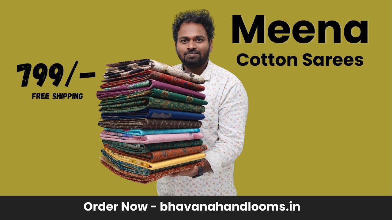 Meena Cotton Sarees 799rs free shipping only | Mana Handloom Sarees