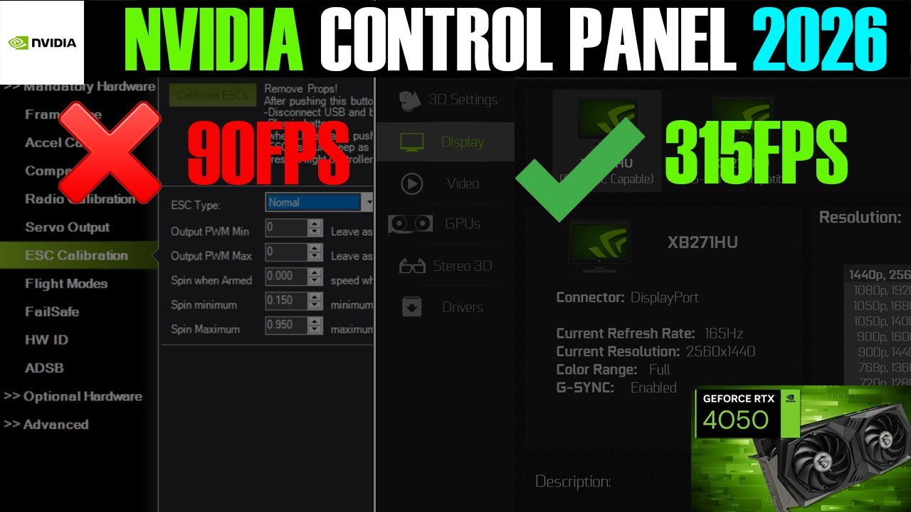 RTX 4050 NVIDIA Control Panel Best Settings for Gaming (2026)