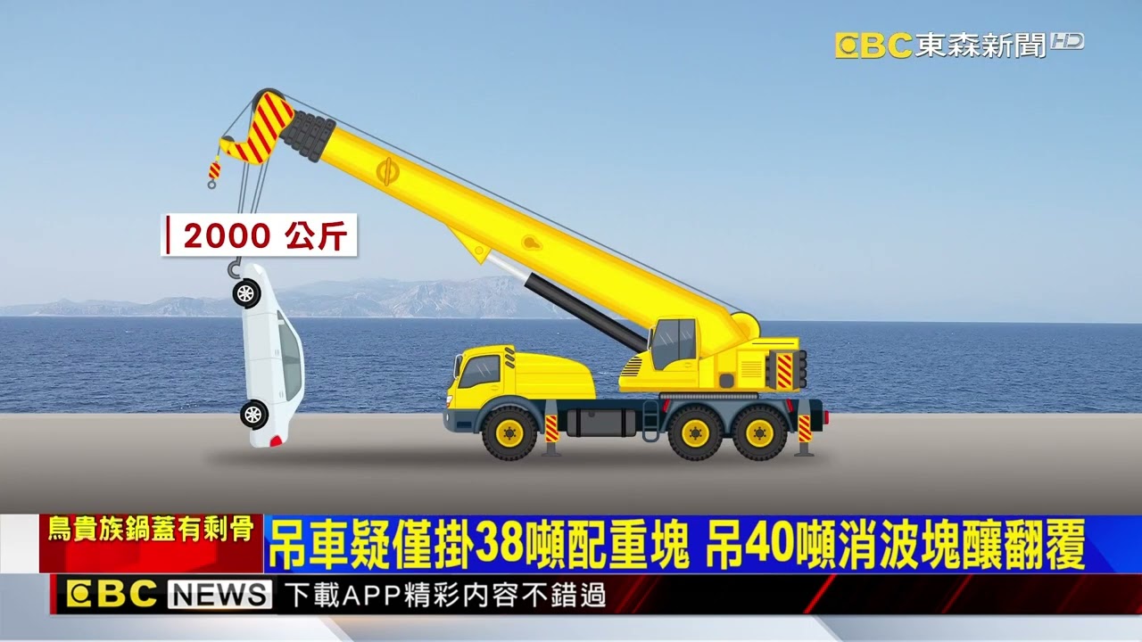 獨家》吊車翻覆疑「配重」疏失 腳座「沒全開」勞檢調查中@newsebc