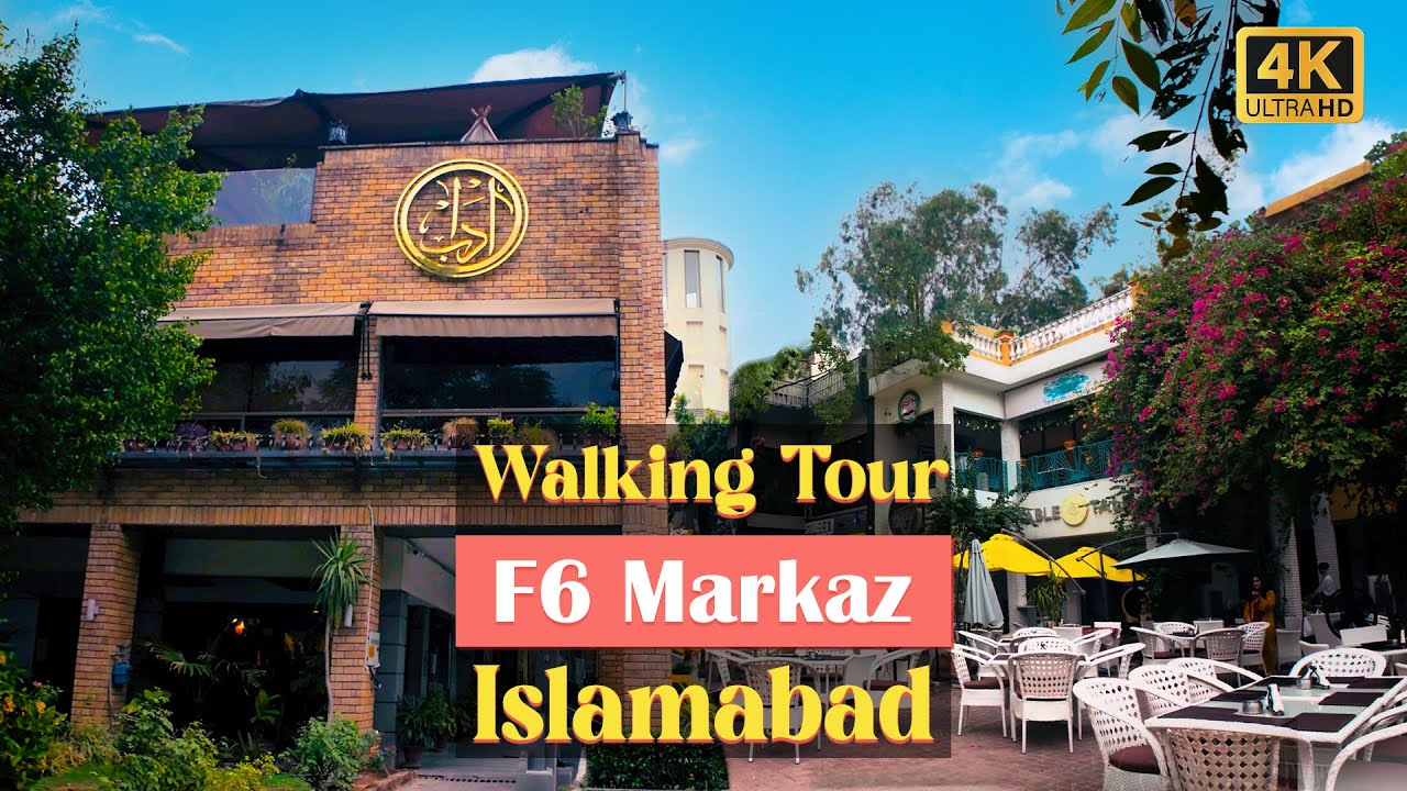 🇵🇰Pakistan F6 markaz Islamabad  walking tour 4K 60FPS