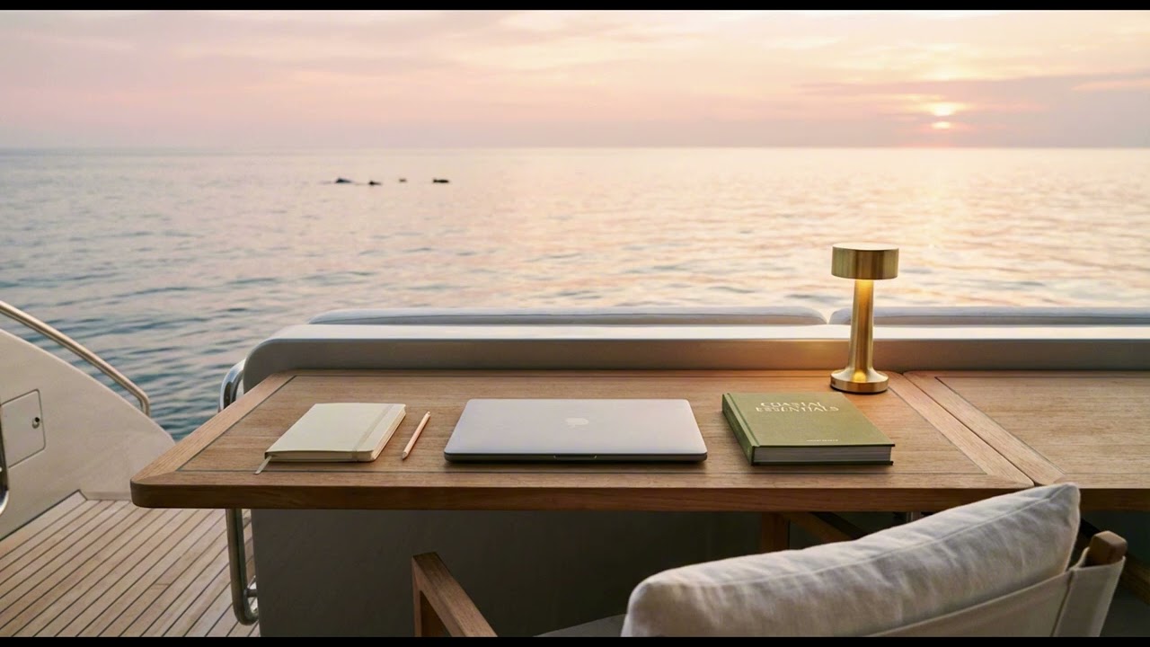 Coastal Focus — Ocean Sunset Study Music (No Lyrics, No Drums) | 4K Deep Work, Reading, Coding