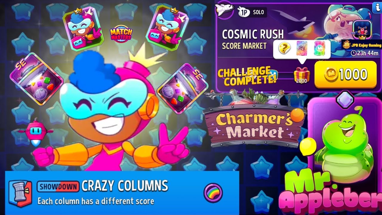 Score Market+Blow'Em Up Solo Challenge Cosmic Rush 2000 Score/ Crazy Columns+Rainbow Daily Mode