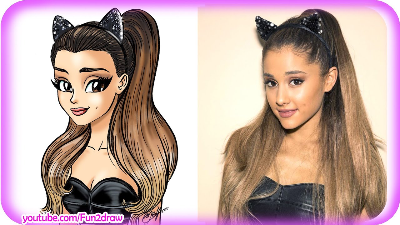 How to Draw Ariana Grande - Manga Drawing Tutorial | Fun2draw | How to Draw Anime People Easy