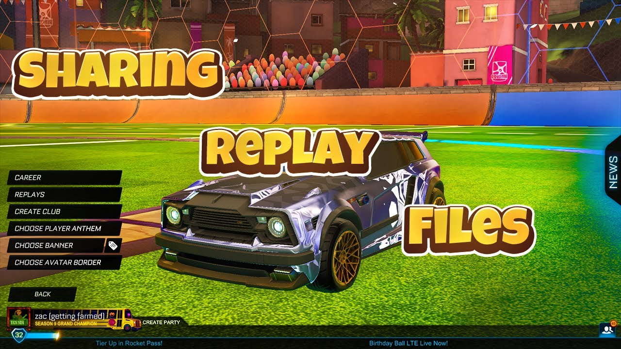 How to Share a Replay File for a Replay Analysis in Rocket League