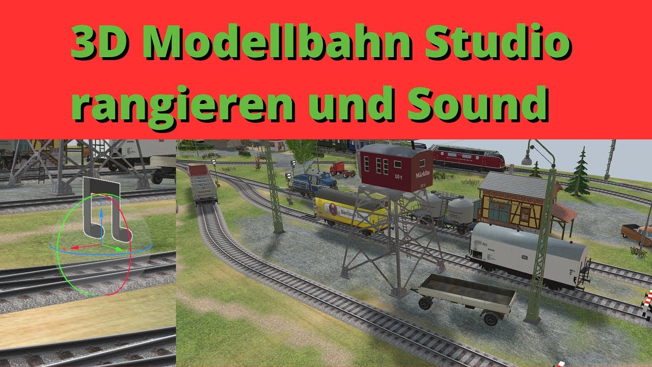 Im 3D Modellbahn Studio den eigenen Sound hochladen und manuell rangieren.