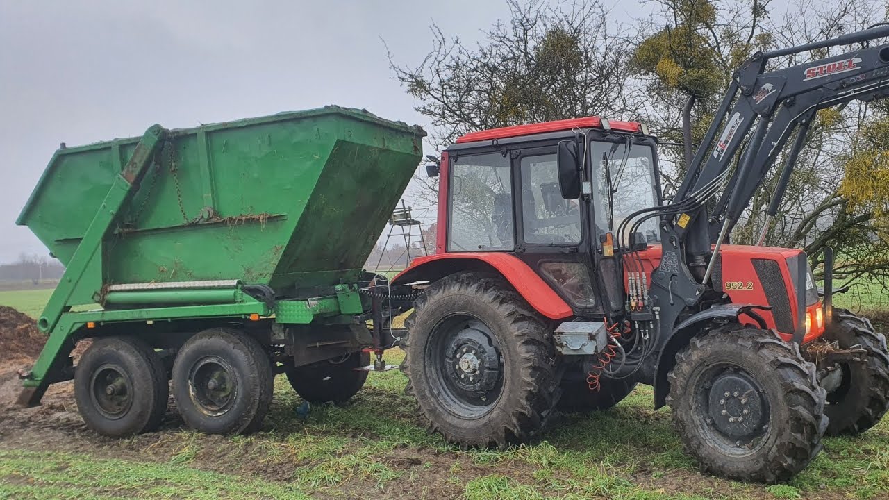 Belarus Mtz 952.2 mit Eigenbau Absetzcontainer Anhänger #acker #eigenbau #landwirtschaft #farming