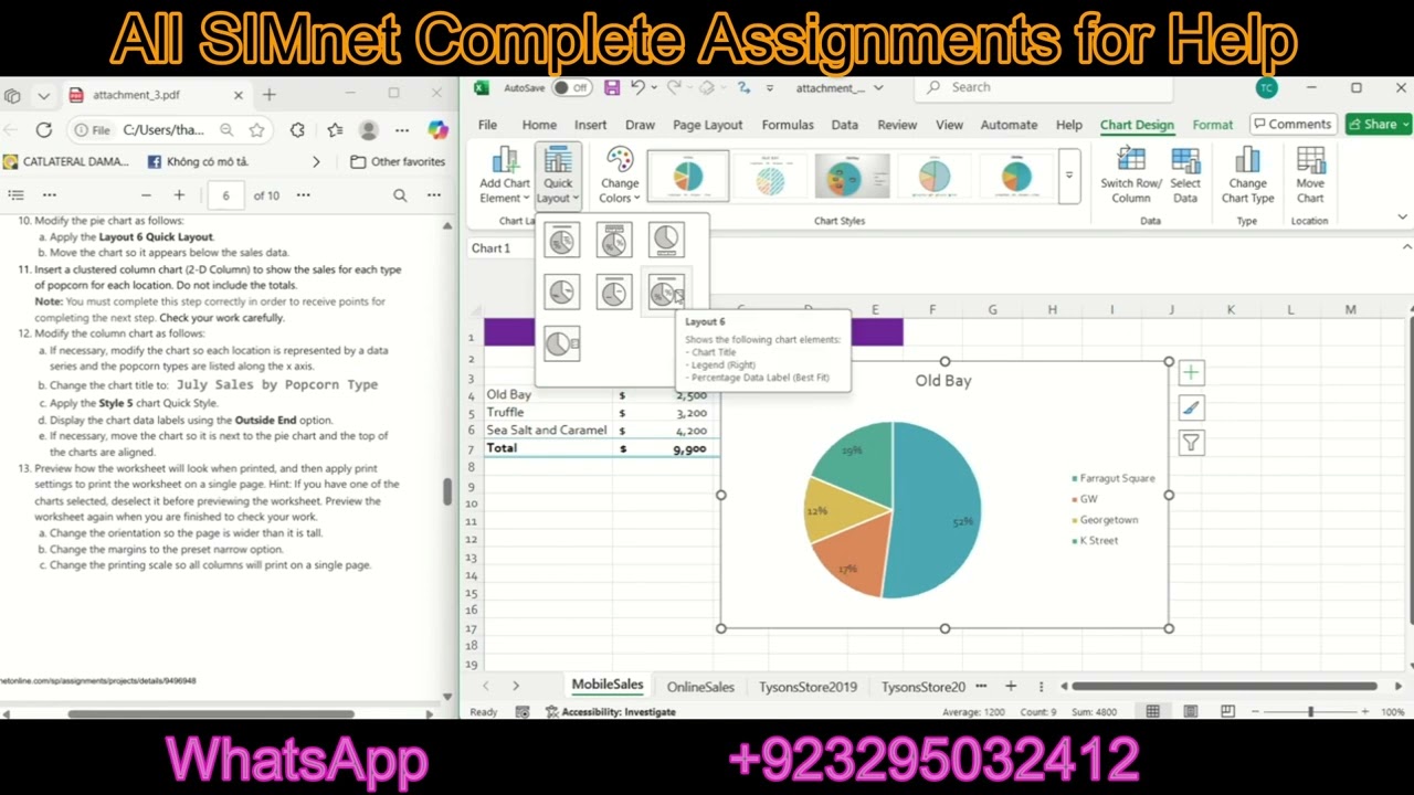 Excel 365 2019 Capstone Level 3 Working With Sales Data Alternate With VLOOKUP |SIMnet Assignment