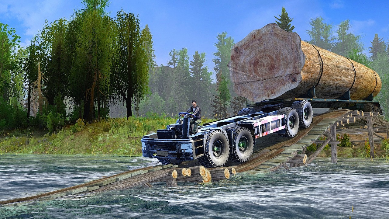 Скрытые опасности на лесозаготовительных маршрутах — Spintires Mudrunner 2018