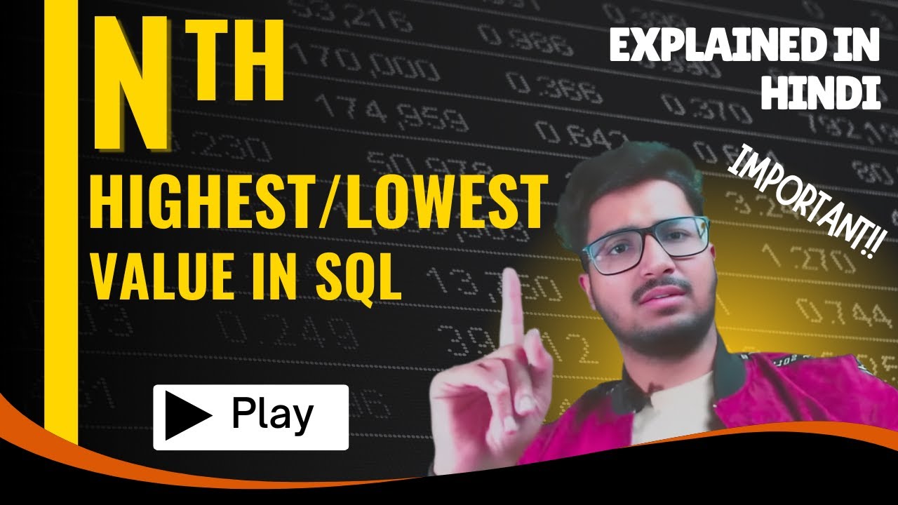 Nth Highest or Lowest Value in SQL | Important Interview Question | SQL for Beginners