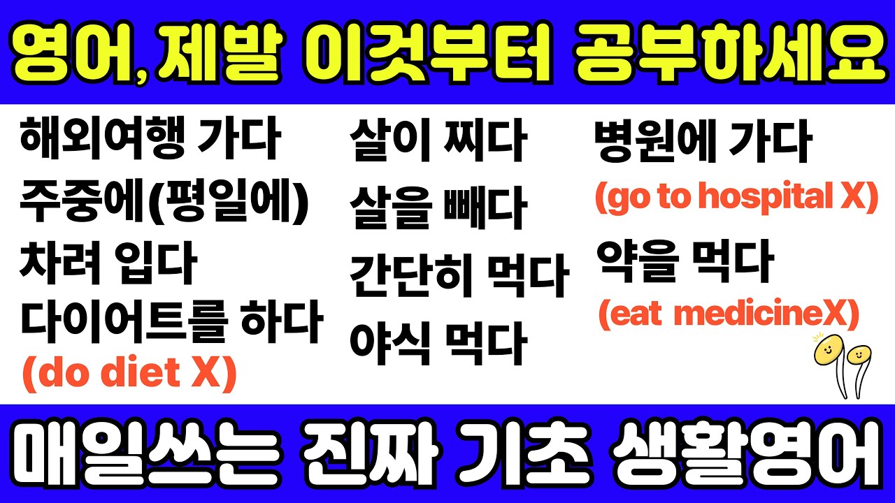 초급 영어회화, 제발 이것부터 공부하세요 | 영어회화 초보 맞춤 세심한 수업 | 15년차 영어강사가 만든 생활 영어표현 수업 | 이 영상 못 보는 영어 초보 없게 해주세요🙏🏼🙏🏼
