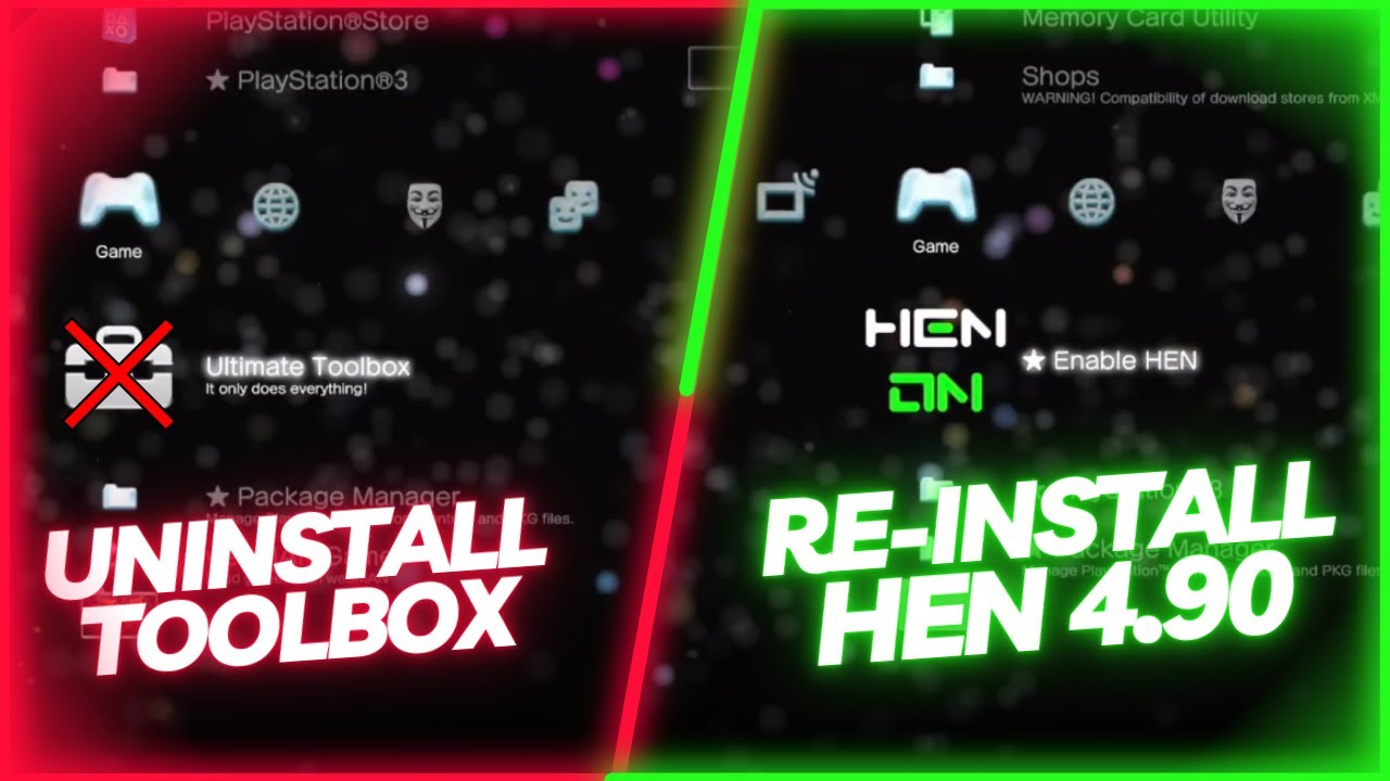 How To Uninstall PS3 Ultimate Toolbox v2.03 and Install PS3 HEN 4.90