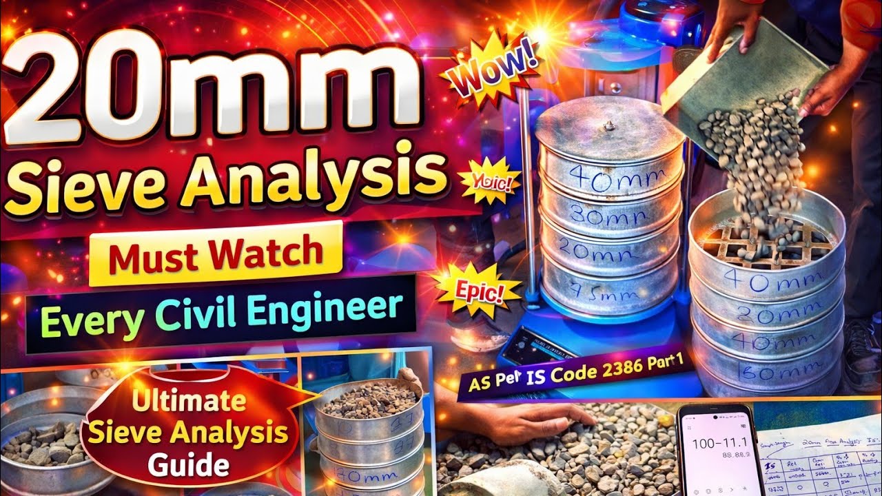 How to do 20mm Aggregate Sieve Analysis || How to do Sieve Analysis test || As per IS CODE