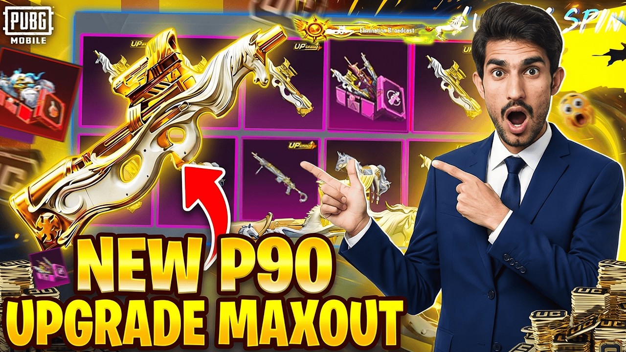 Golden Pegasus P90 Crate Opening | PUBG MOBILE 🔥