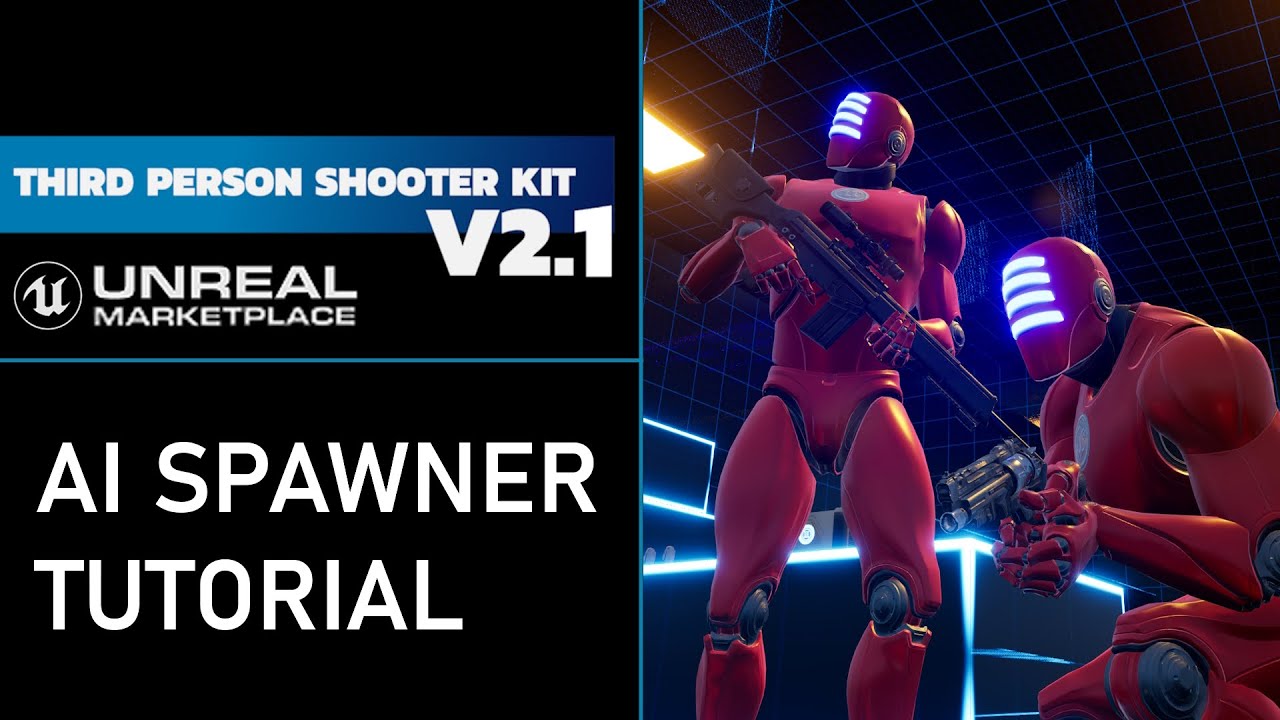 Third Person Shooter Kit v2.1 - AI spawner tutorial