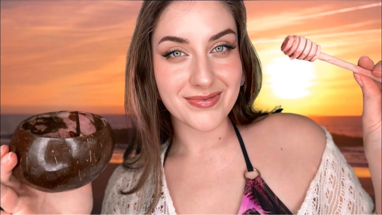 ASMR Deutsch Entspannende Massage am kroatischen Strand 🌊 beach spa, layered sounds, roleplay