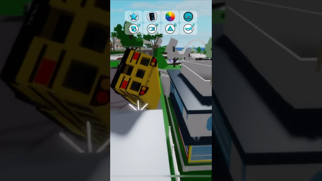 My first time driving a school bus 💀💀 #roblox