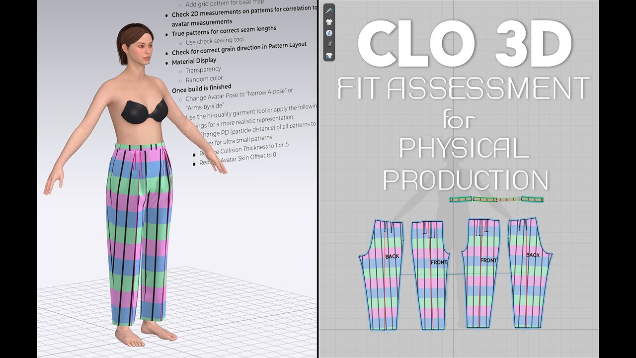 CLO 3D--Physical Garment Production--How to Assess Fit in 3D