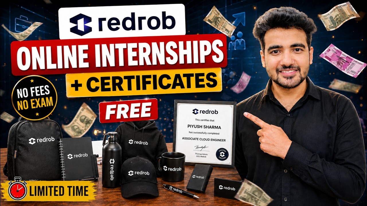 Free Online Internships for Students | Free Swags & Internship Certificates | Redrob AI Hackathon