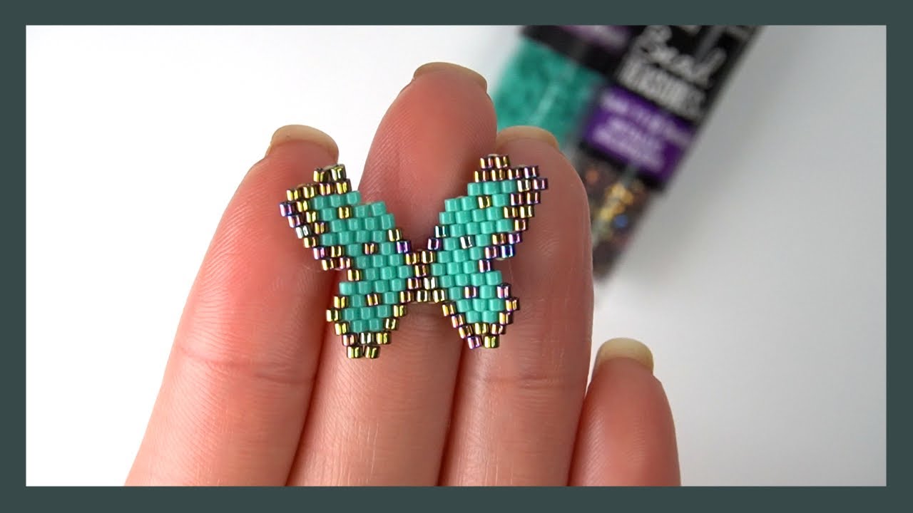 Mariposa / brick stitch / anillo