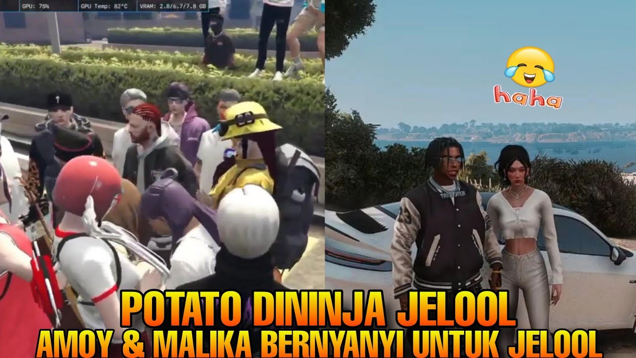AMOY DAN MALIKA BERNYANYI UNTUK JELOOL, POTATO KENA NINJA JELOOL-GTA V ROLEPLAY