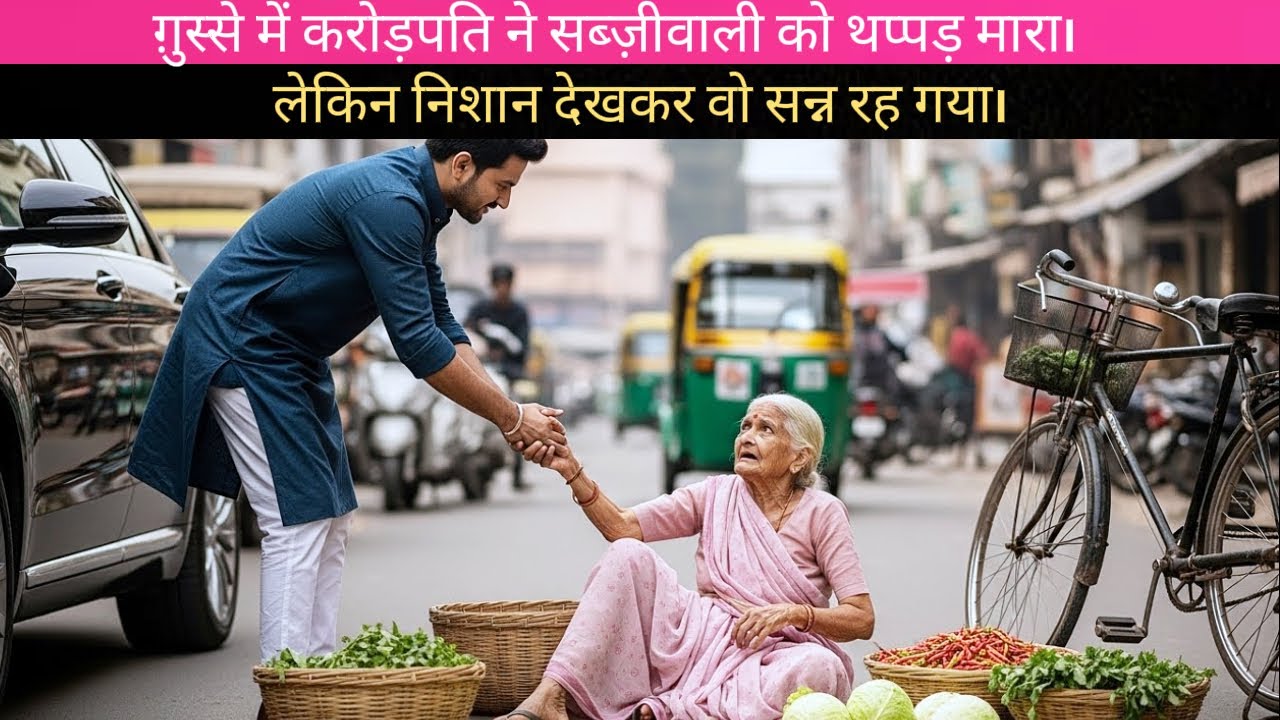 अरबपति ने सब्ज़ी वाली को थप्पड़ मारा, पर निशान देखकर सन्न रह गया — वो उसकी खोई दादी थी!
