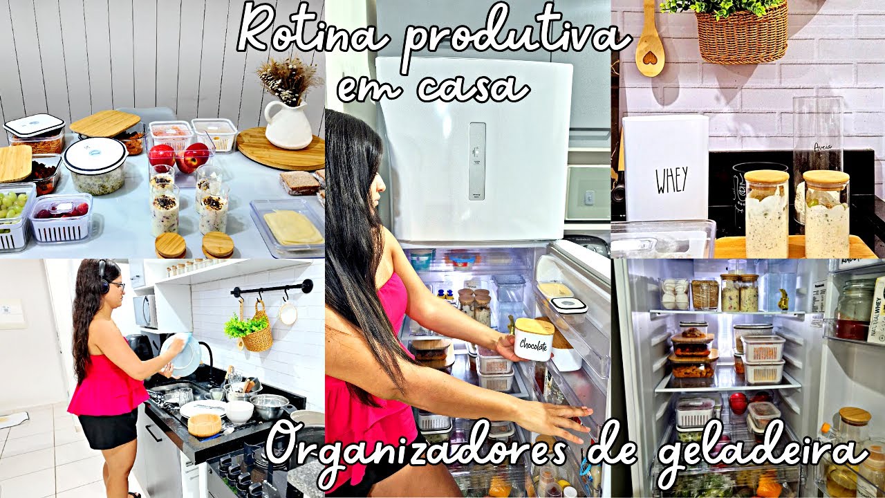 ROTINA DE DOMINGO: organize e prepare a alimentação da semana comigo,  guardei tudo na geladeira!