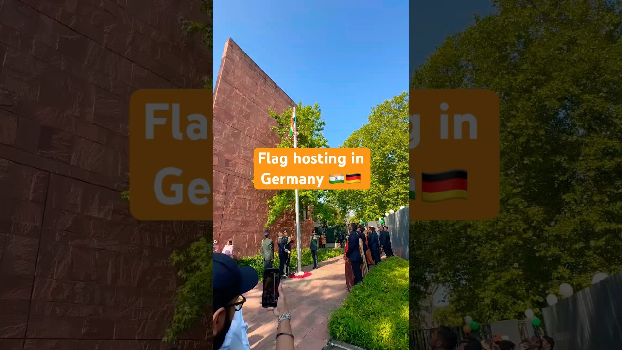 Flag hoisting in Germany🇮🇳🇩🇪 India's 79th Independence Day in Germany 🇮🇳
