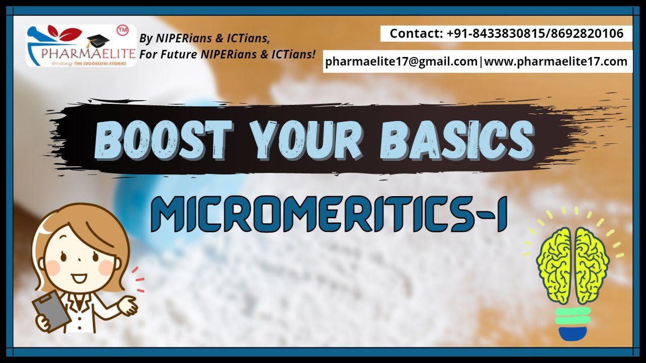 GPAT/NIPER : Boost Your Basics - Micromeritics 1  || PHARMAELITE || +91-8433830815