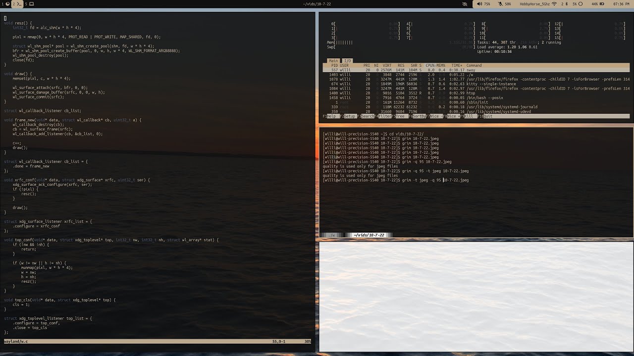 zero to window - wayland client