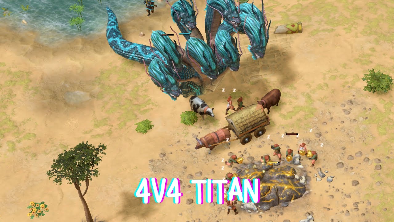 4v4 on Titan Difficulty | Age of Mythology Retold