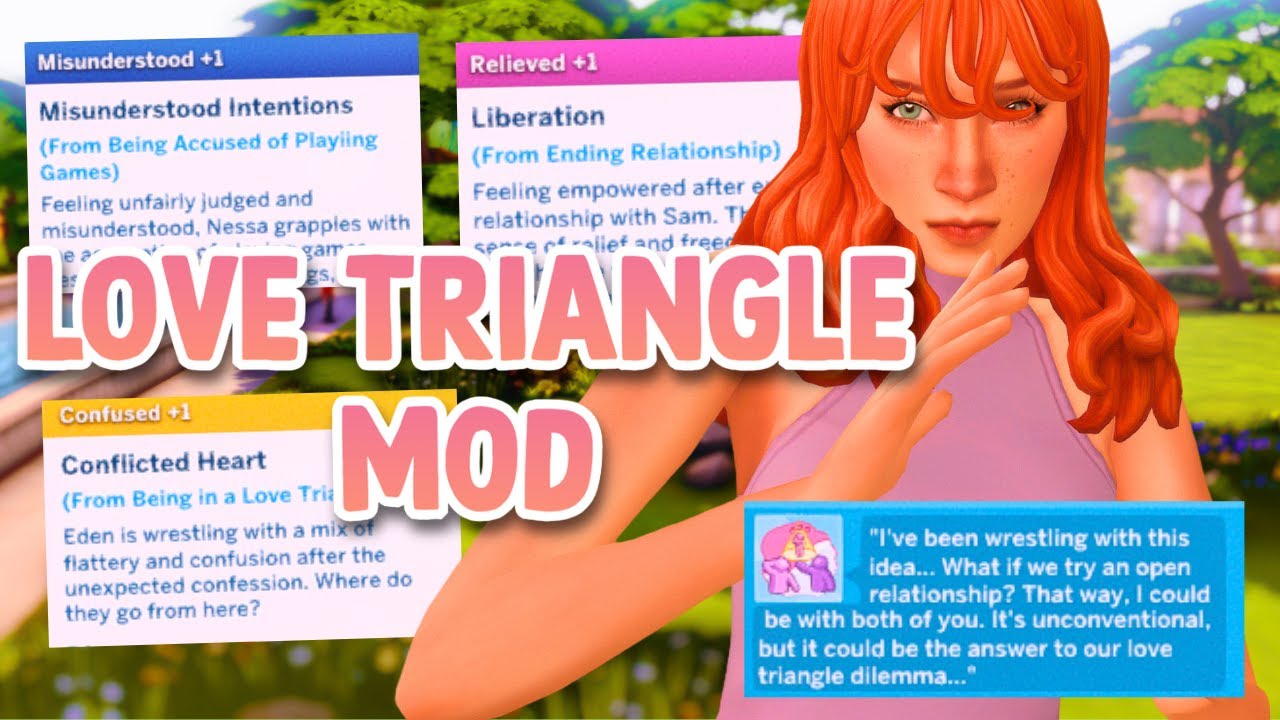 LOVE TRIANGLE MOD💖 more realistic gameplay for romance & relationships! | Sims 4 Mod Review