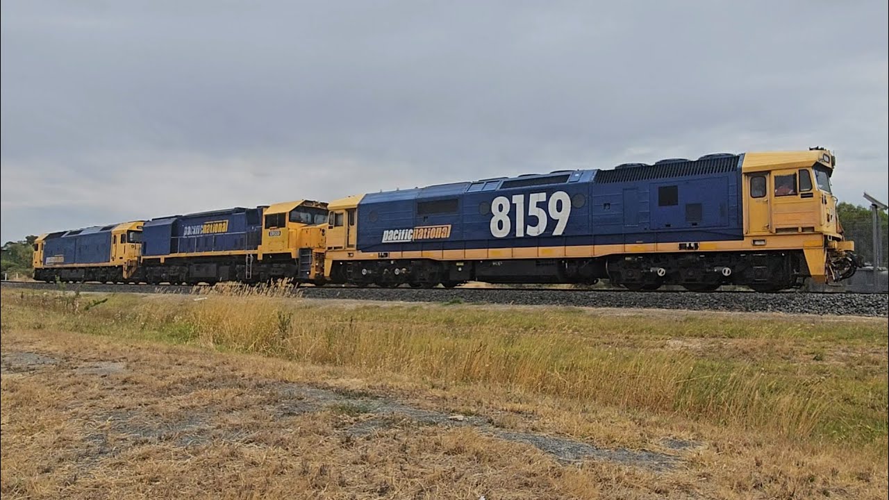 D711V PN down light engine (8159, XR559, G525), Gheringhap to Maryborough, 1450, 29/1/26, Ararat VIC