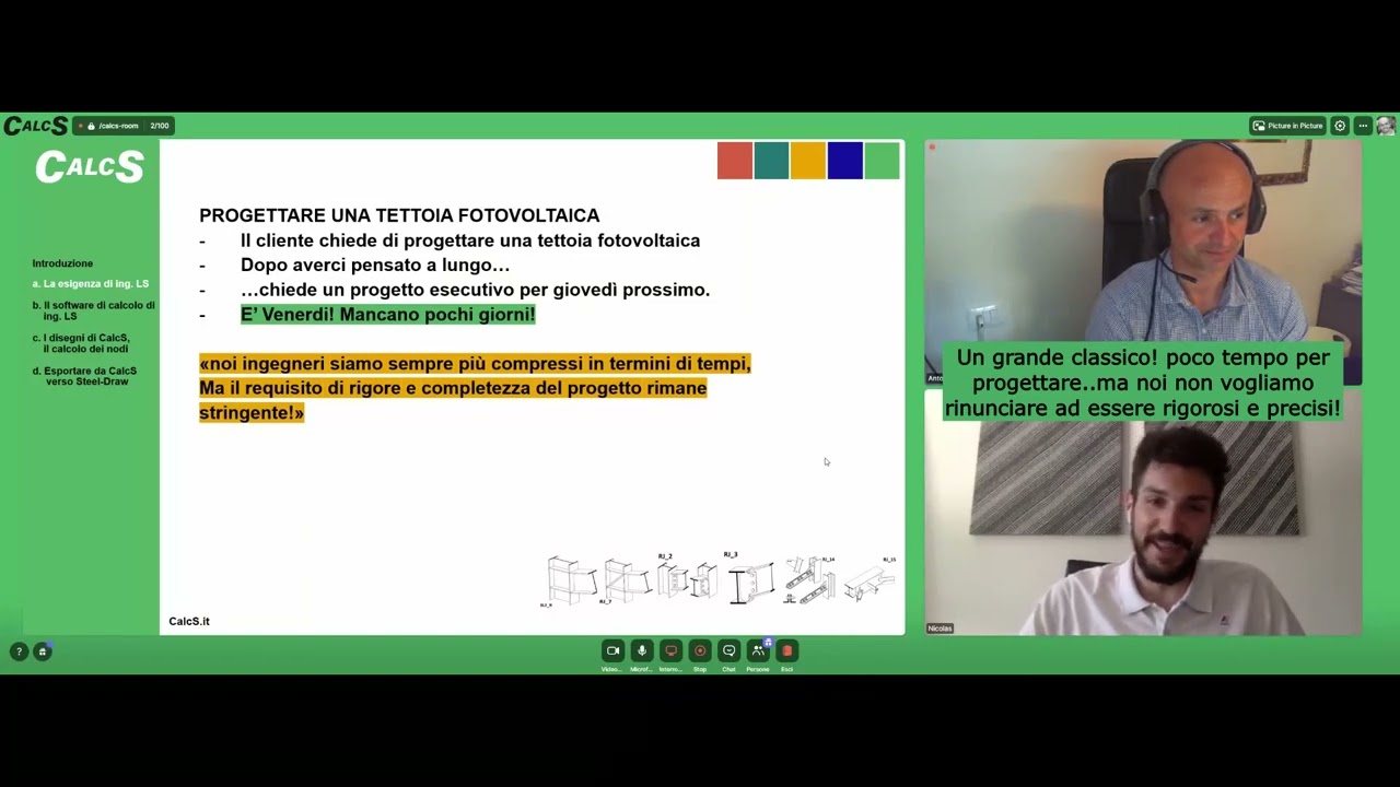 Webinar su CalcS: progettare una scala in acciaio