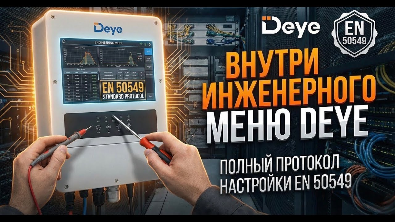Внутри инженерного меню Deye. Полный протокол настройки по стандарту EN 50549