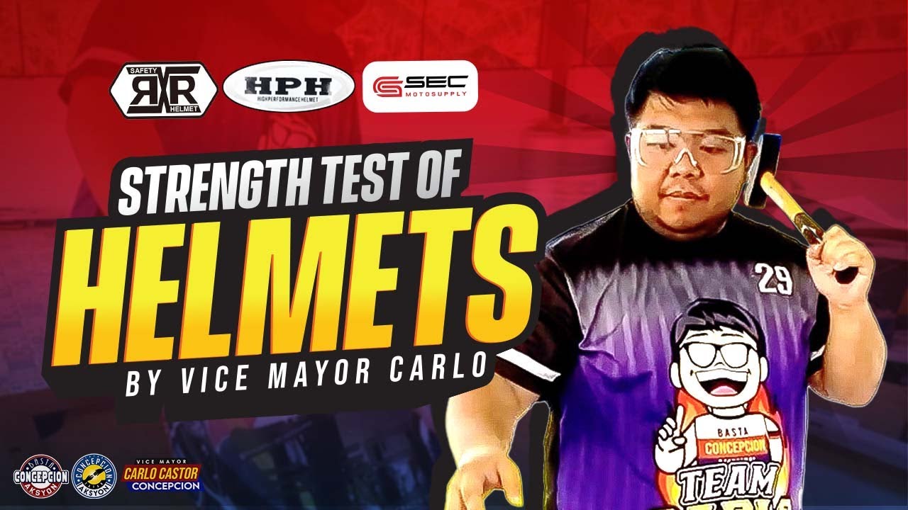 Strength Test of Helmets by Vice Mayor Carlo Concepcion